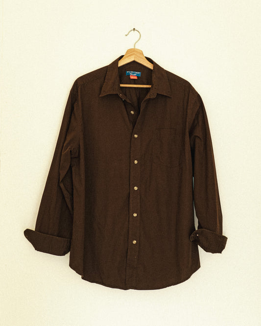 Boyfriend Button Up - Cocoa