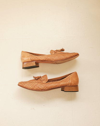 Woven Tassel Loafers 10