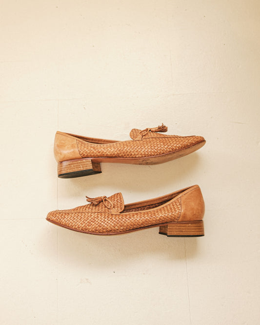 Woven Tassel Loafers 10