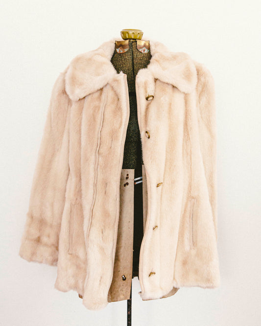 Manteau en fausse fourrure Tissavel des années 70