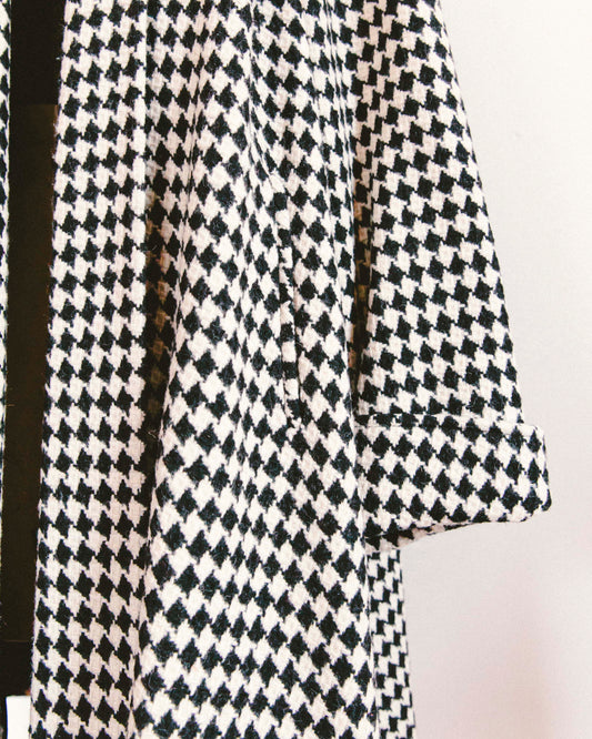 80's Houndstooth Swing Coat