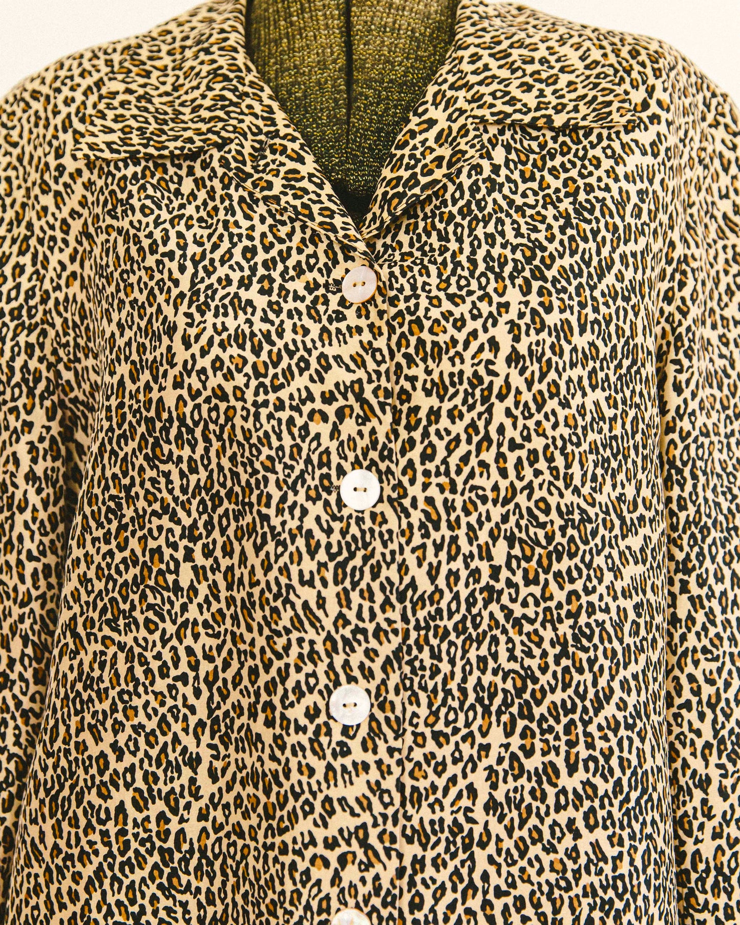 Chaqueta de leopardo de seda