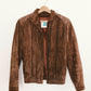 Chocolate Suede Bomber