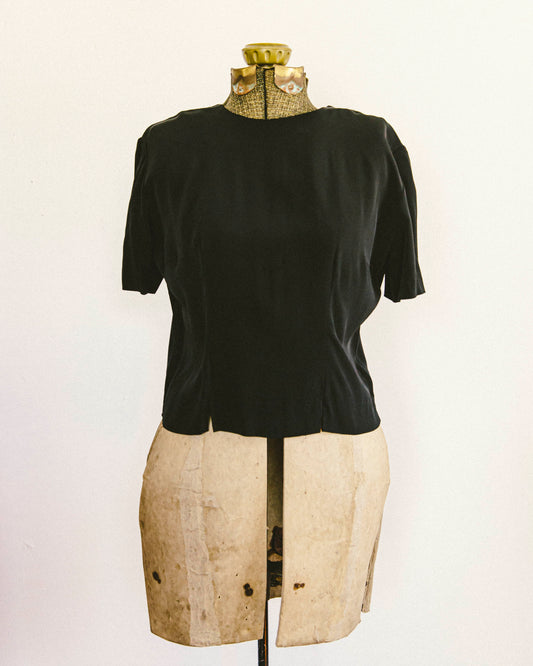 60's Button Back Top
