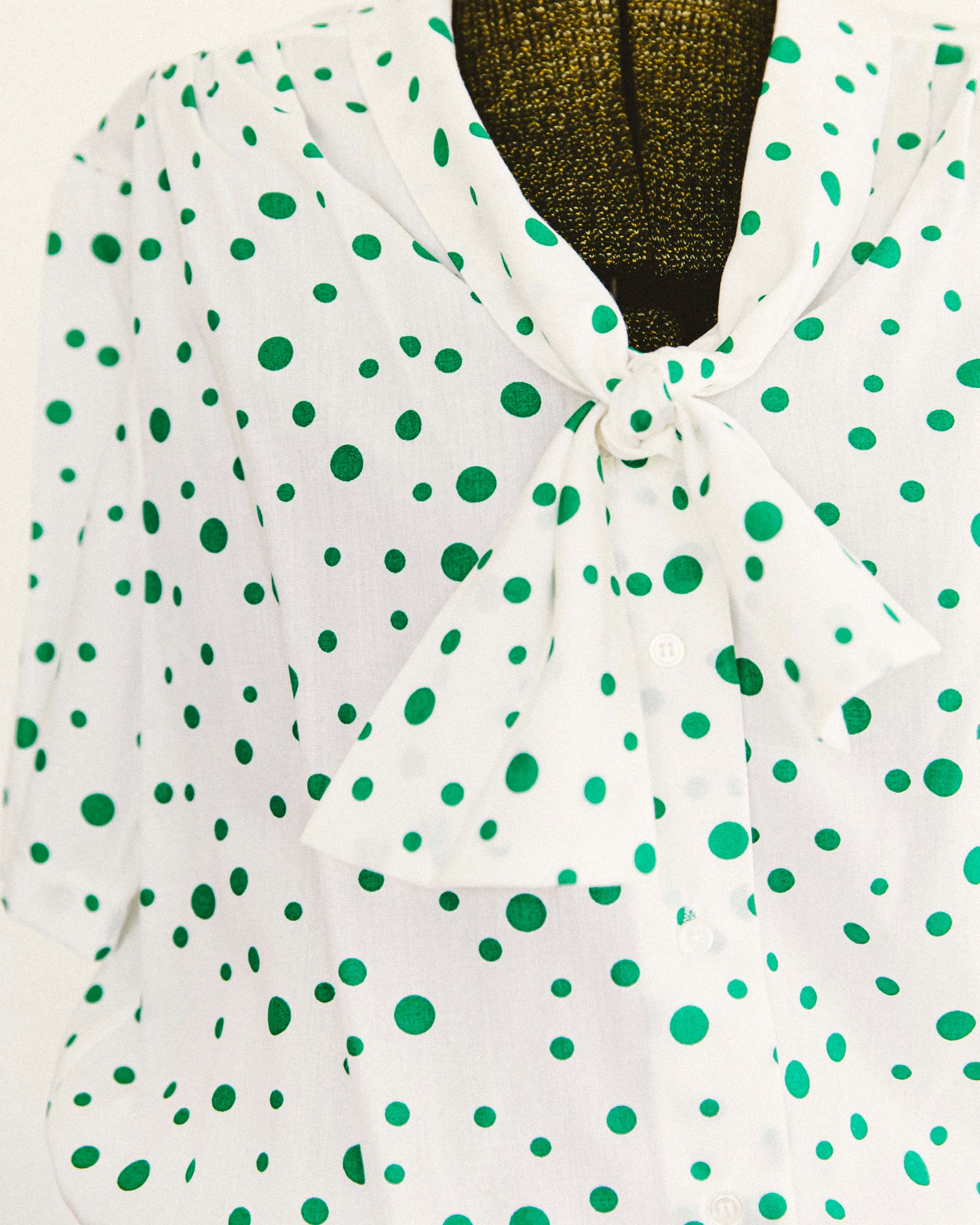 Blouse bulle à pois