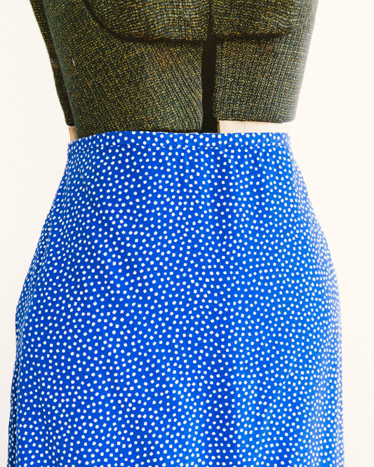 Blue Dash Midi Skirt