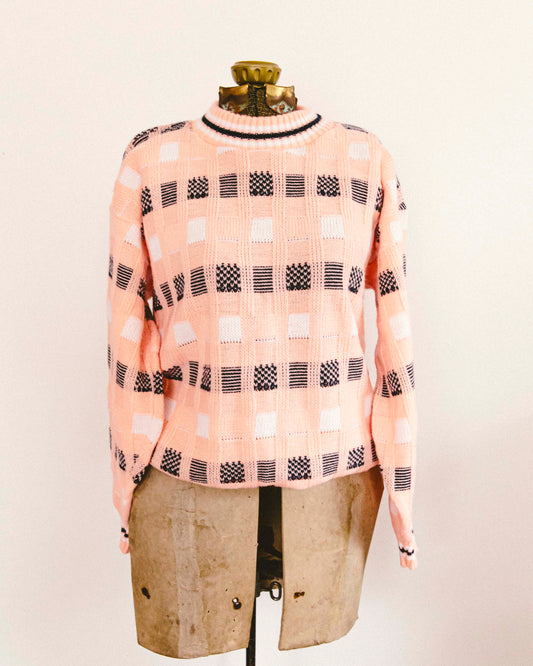 Peach Colorblock Sweater