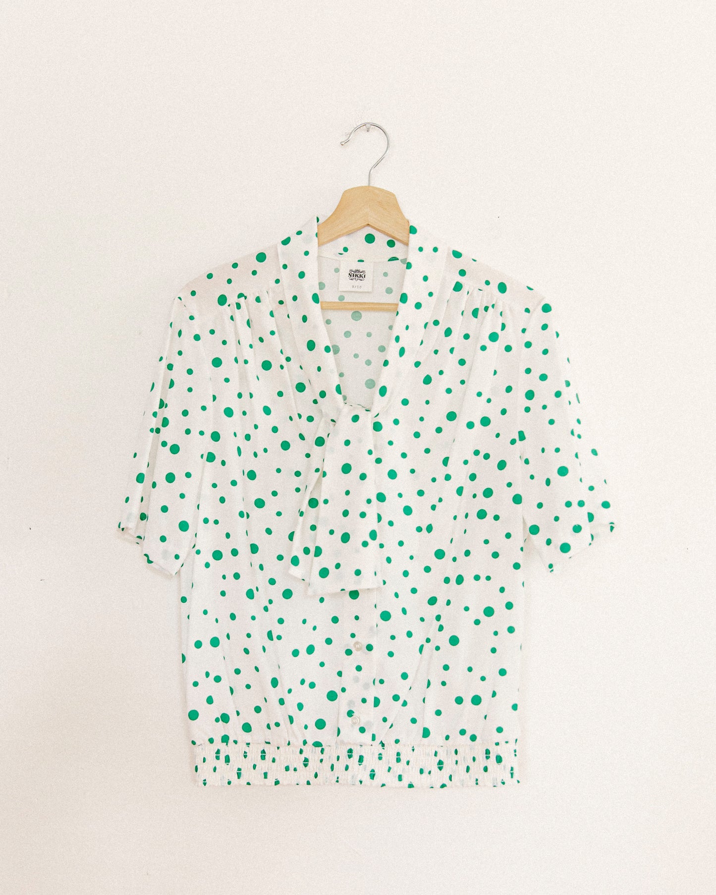 Blouse bulle à pois