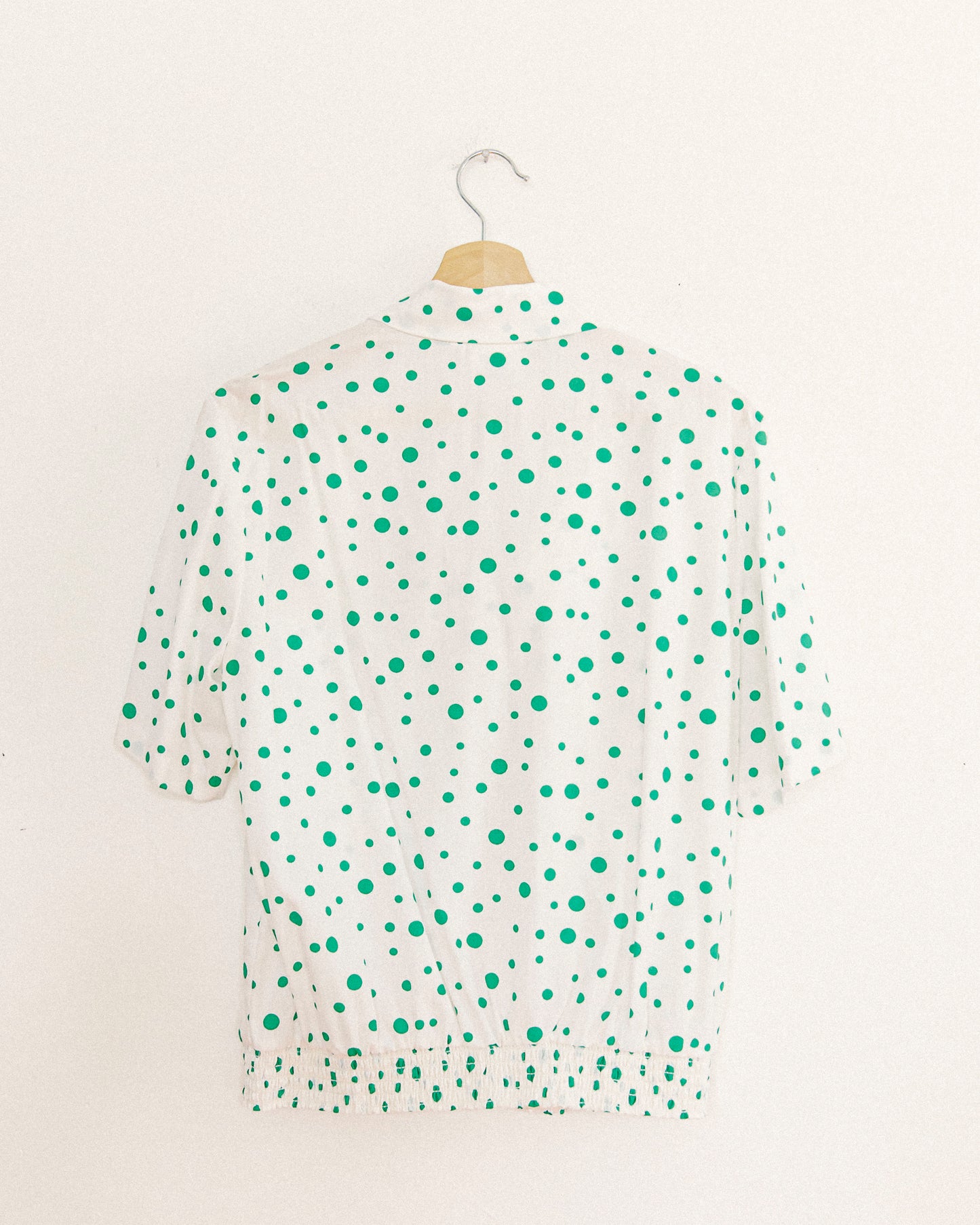 Blouse bulle à pois