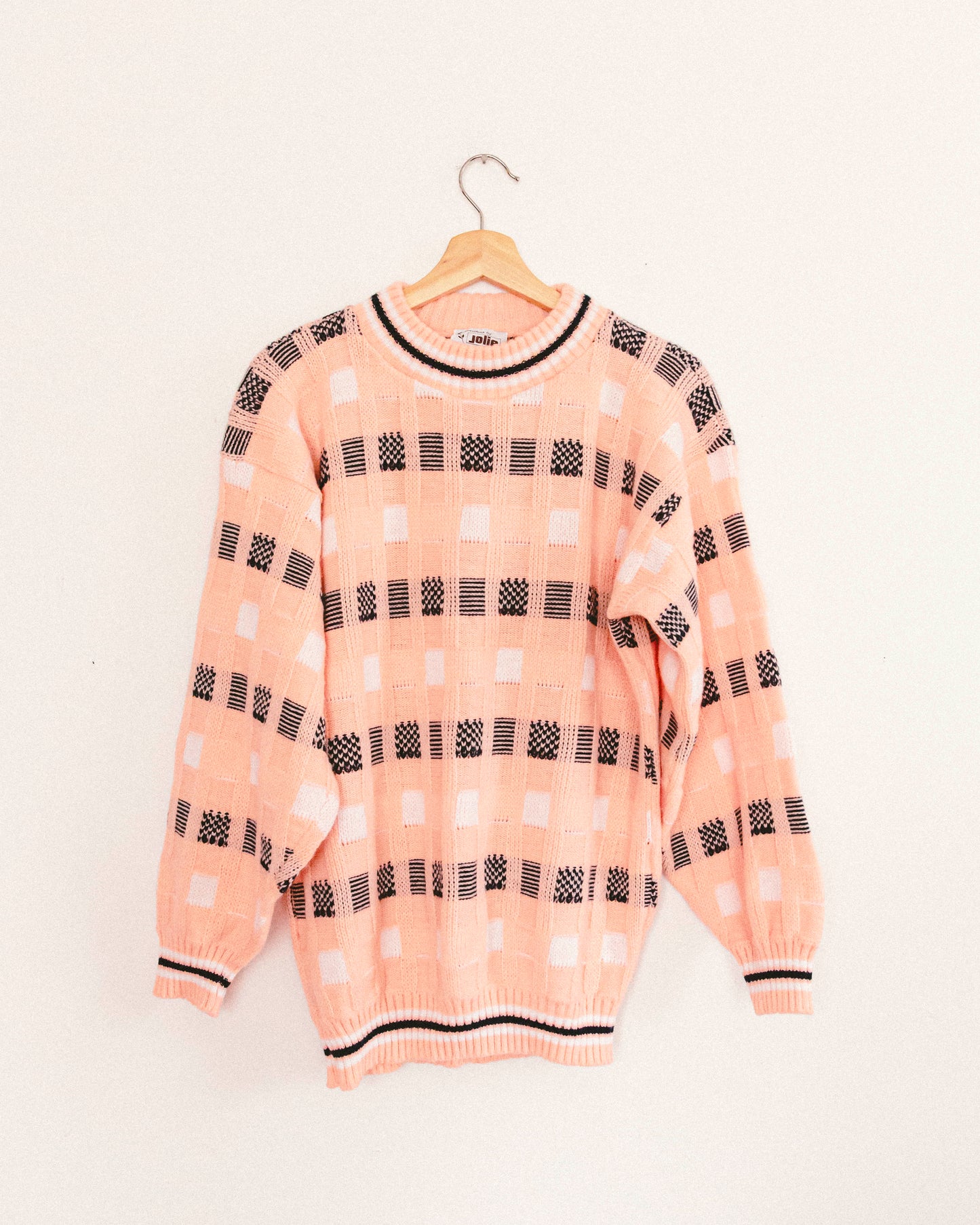 Peach Colorblock Sweater