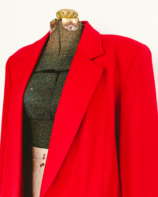 Cherry Wool Blazer