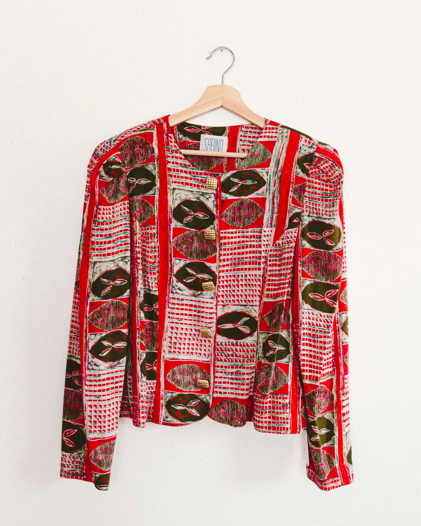 80's Printed Blouse