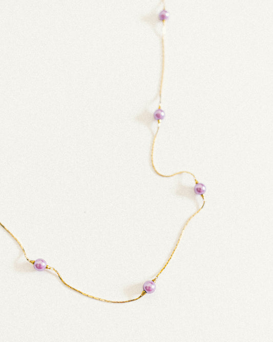 Lilac Pearl Necklace