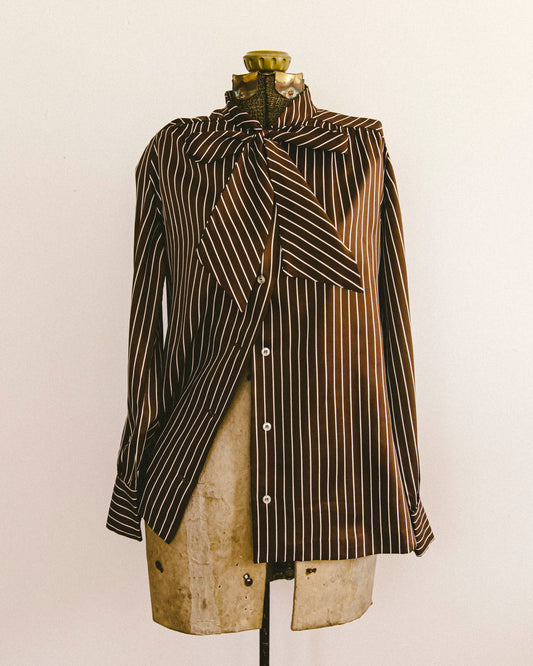 Cocoa Pin Stripe Blouse