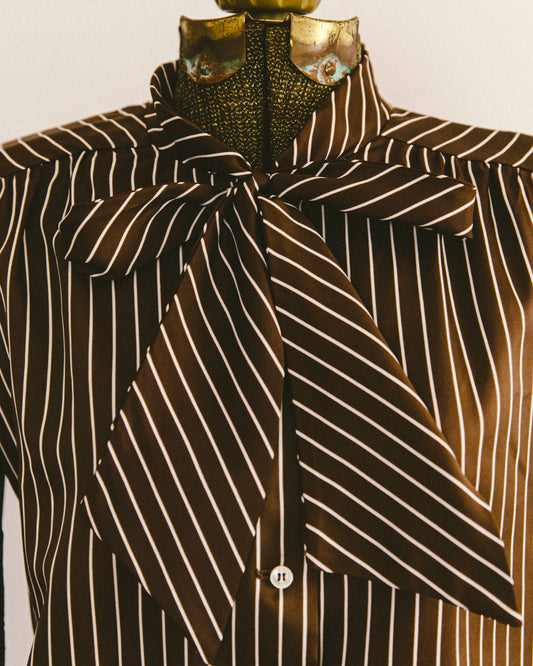 Cocoa Pin Stripe Blouse