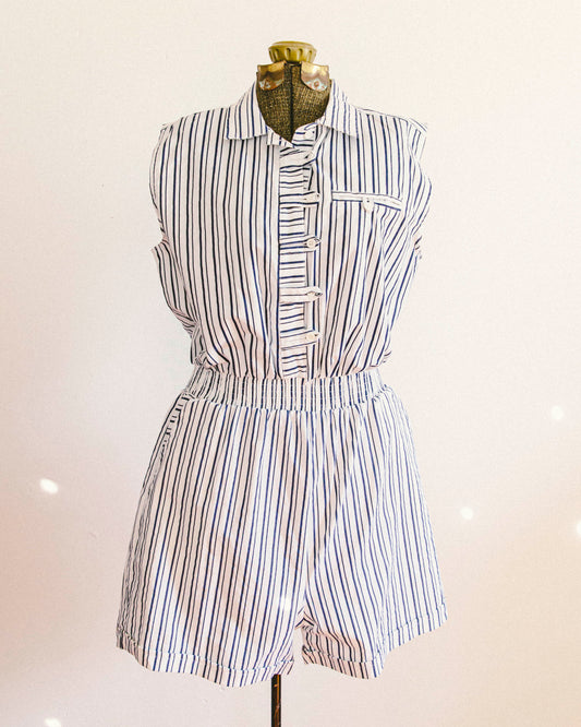 Mameluco de rayas azul marino