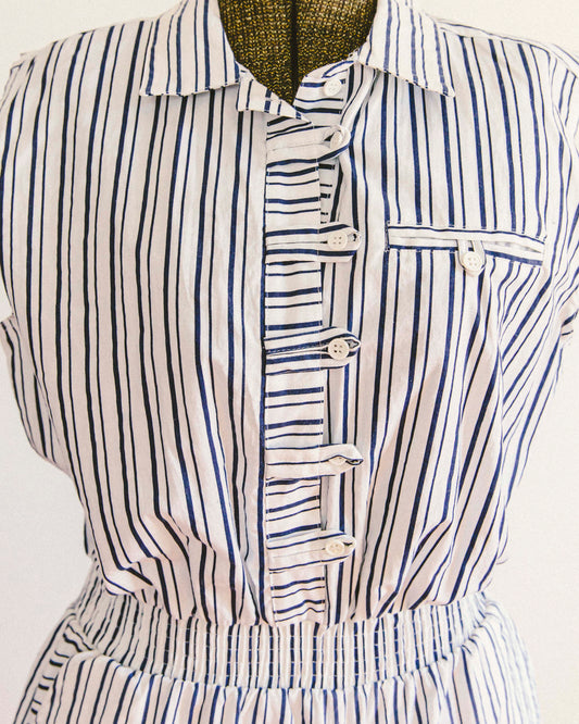 Mameluco de rayas azul marino