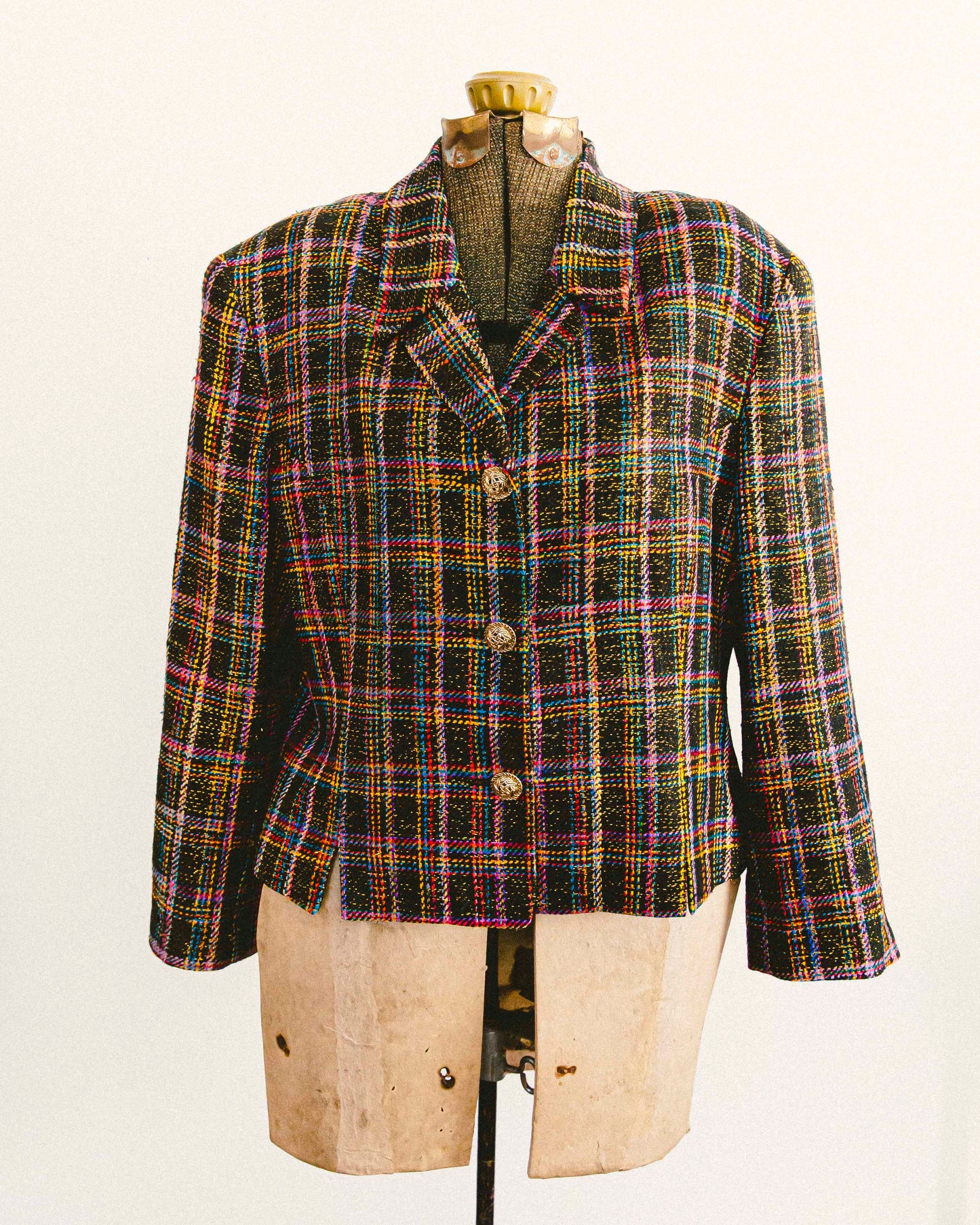 Blazer court en tweed 