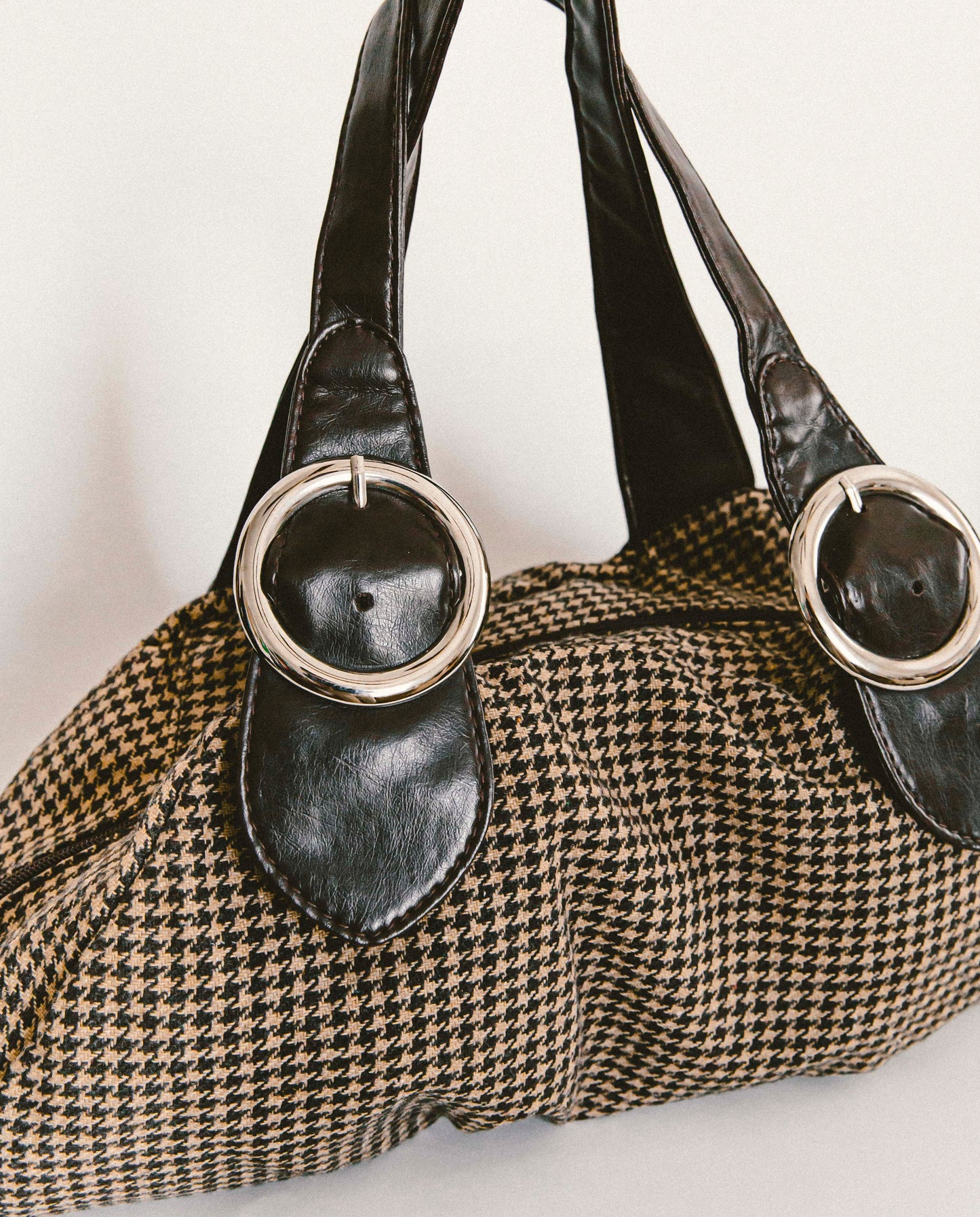 Y2K Houndstooth Shoulder Bag