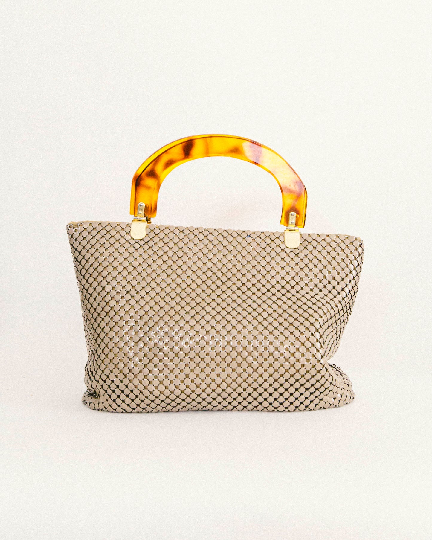 Taupe Mesh Handbag