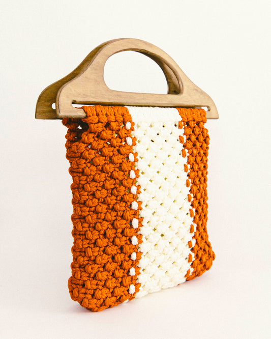 Stripe Crochet Handbag