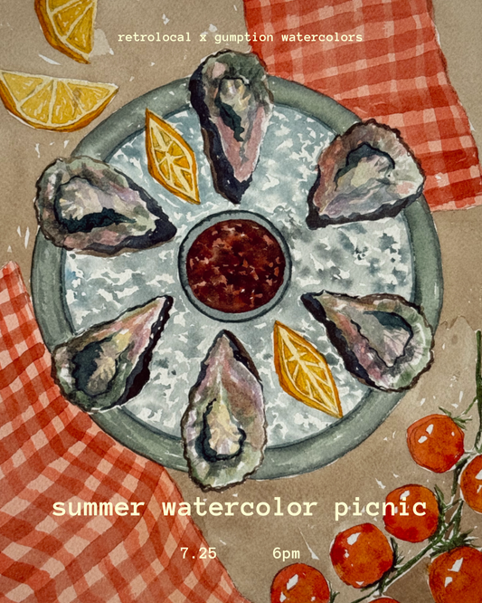 Summer Watercolor Picnic