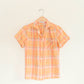 Tangerine Plaid Button Up