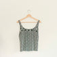 Silver Flower Mesh Top