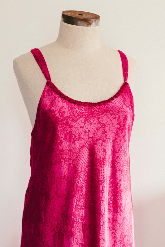 Pink Lace Slip Dress
