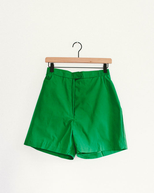 Green High Waisted Shorts