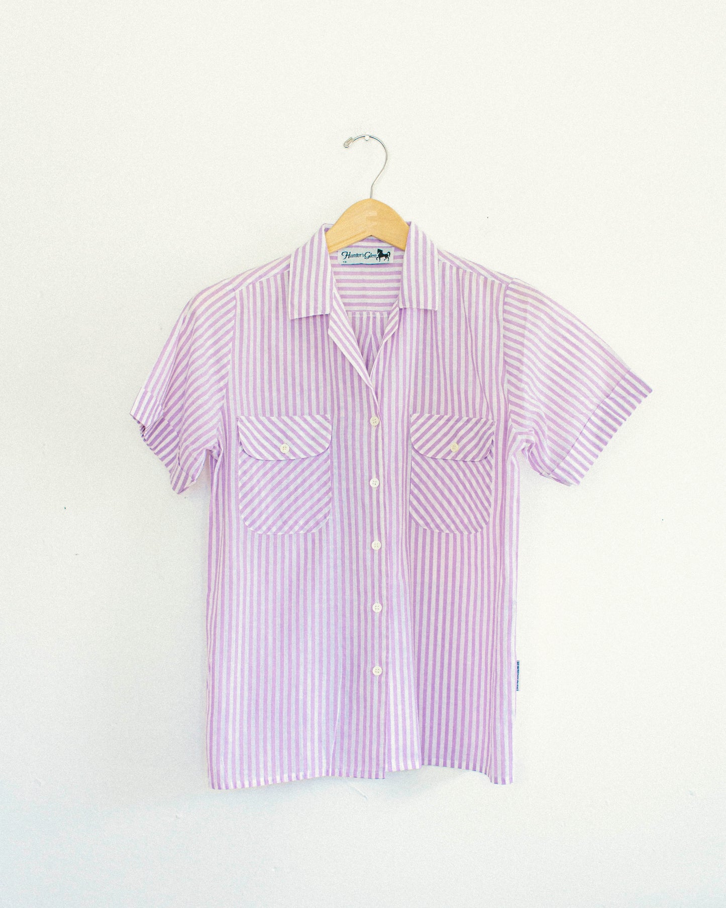 Grape Stripe Button Up