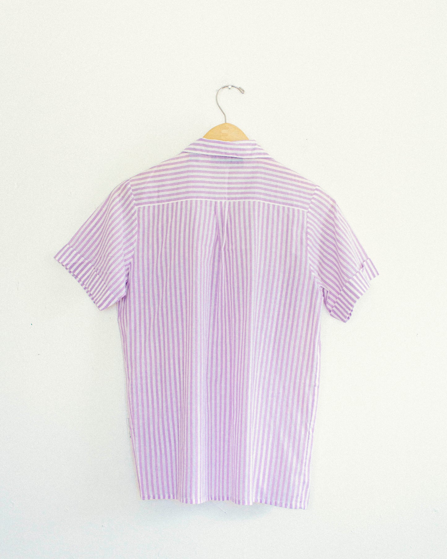 Grape Stripe Button Up