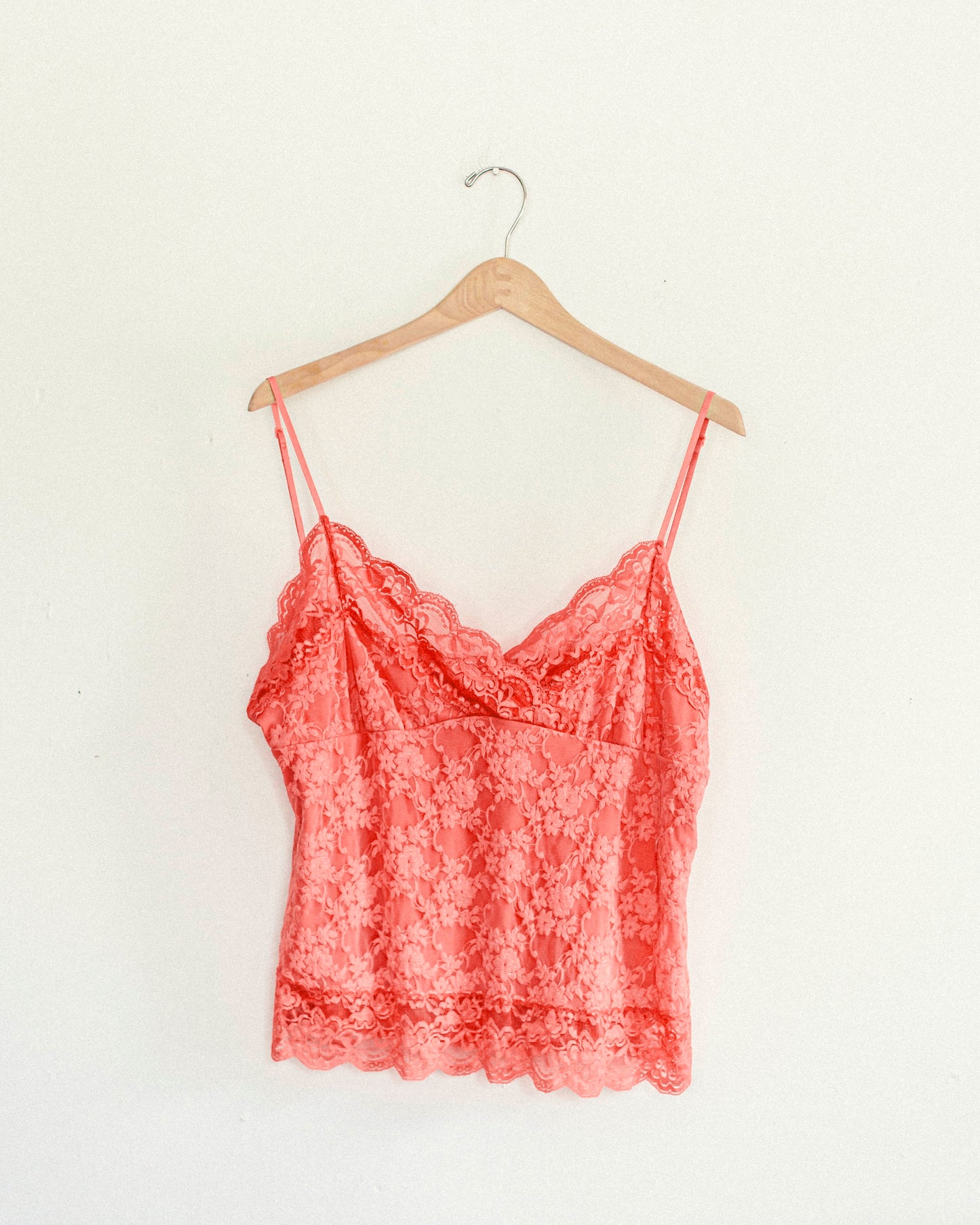 Coral Lace Cami