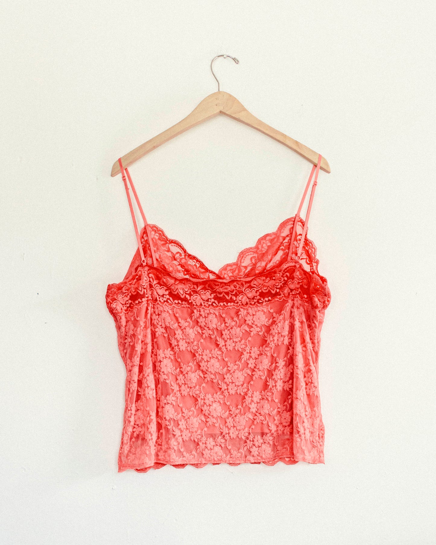 Coral Lace Cami