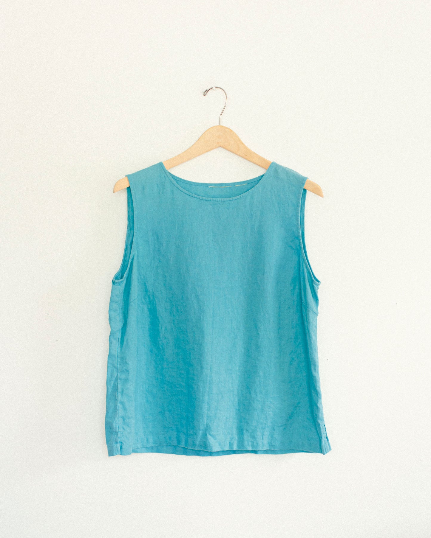 Turquoise Linen Tank