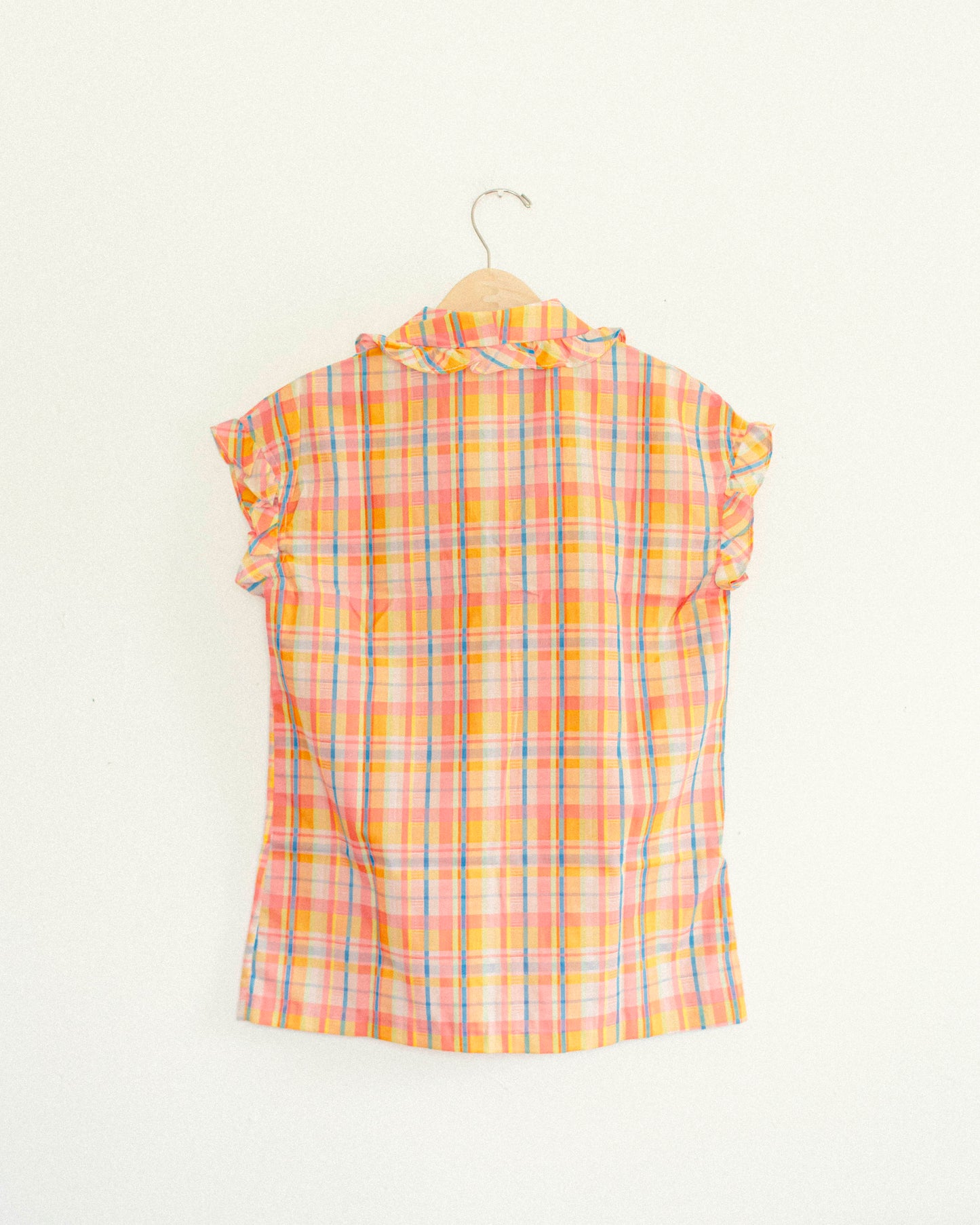 Peach Plaid Shirt