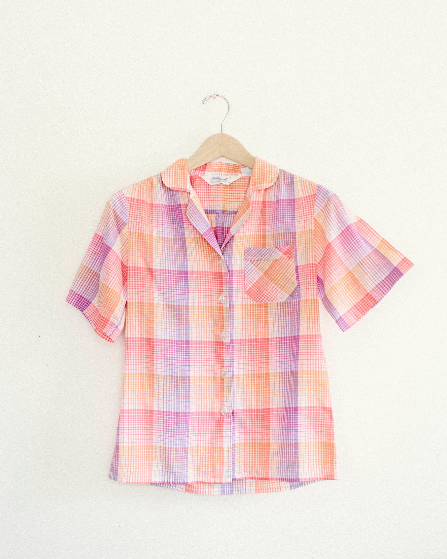 Candy Plaid Button Up