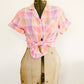 Candy Plaid Button Up