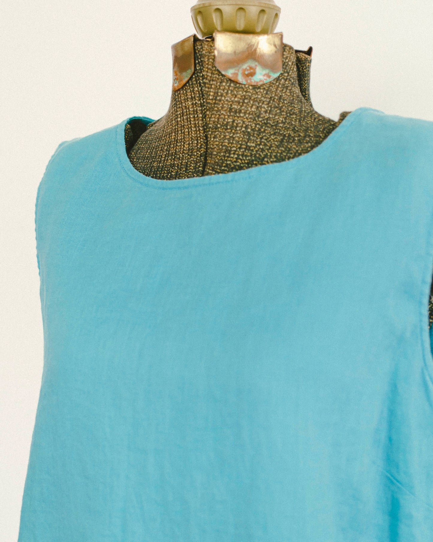 Turquoise Linen Tank