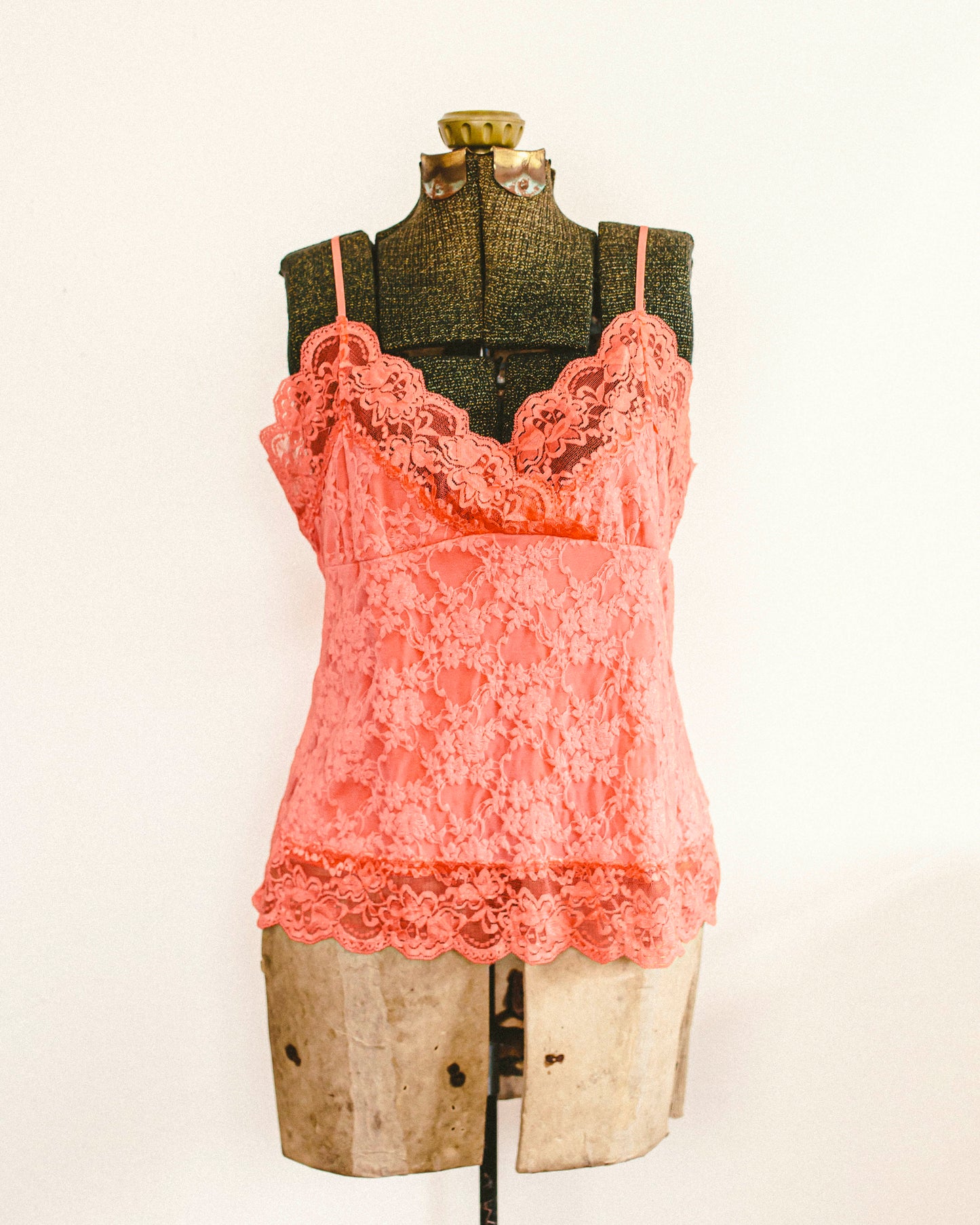 Coral Lace Cami