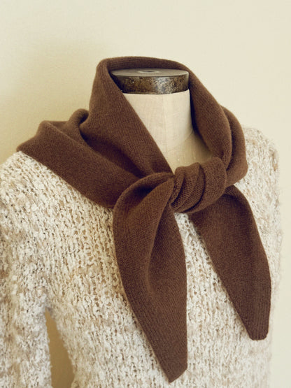 Merino Wool Triangle Scarf: Cocoa