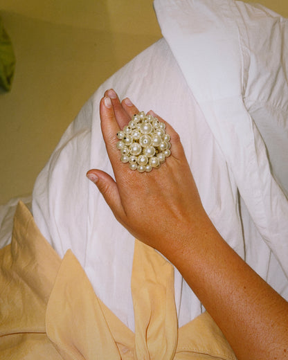 Pearl Cluster Ring
