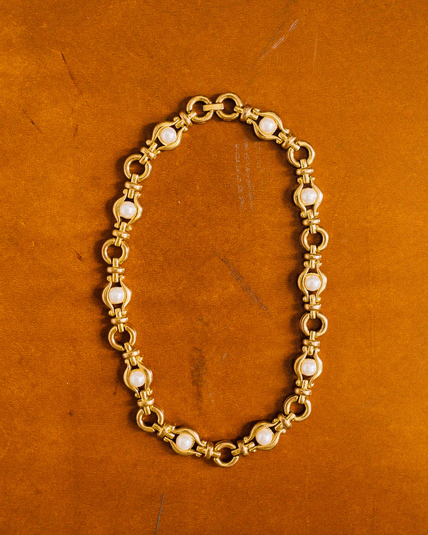 Big Link Pearl Necklace