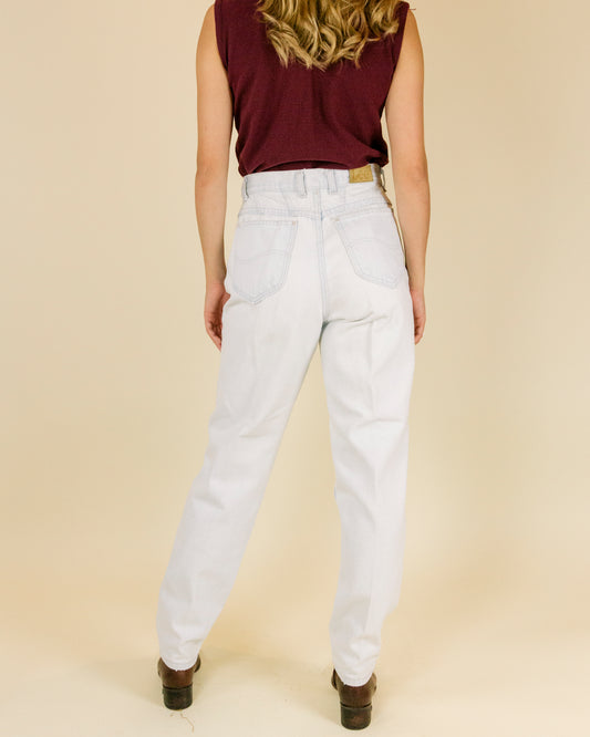 High Rise Whitewash Lee Jeans