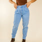 High Rise Bill Blass Pleated Jeans
