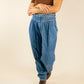 High Rise Pleated Lee Jeans