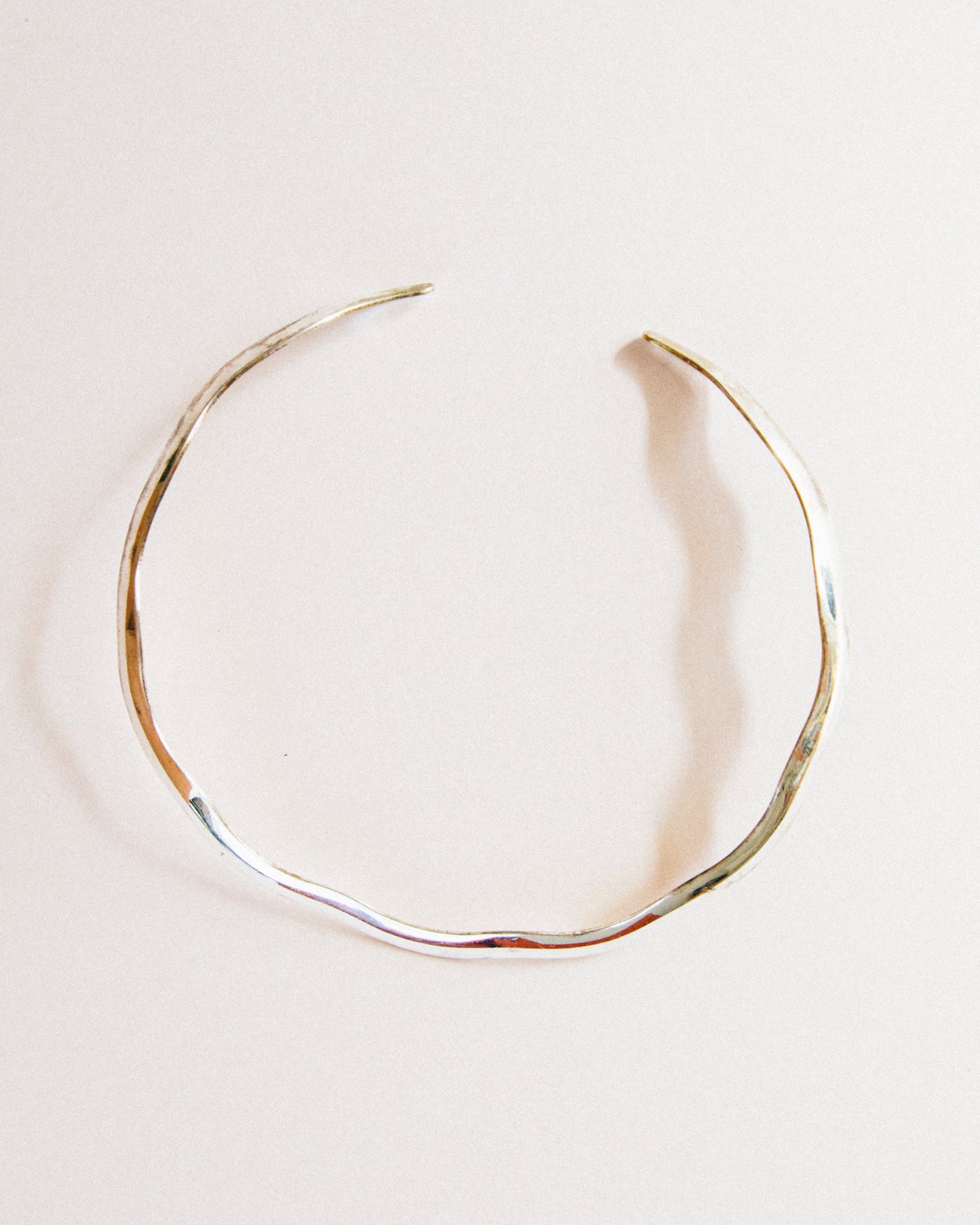 Wave Silver Collar Necklace