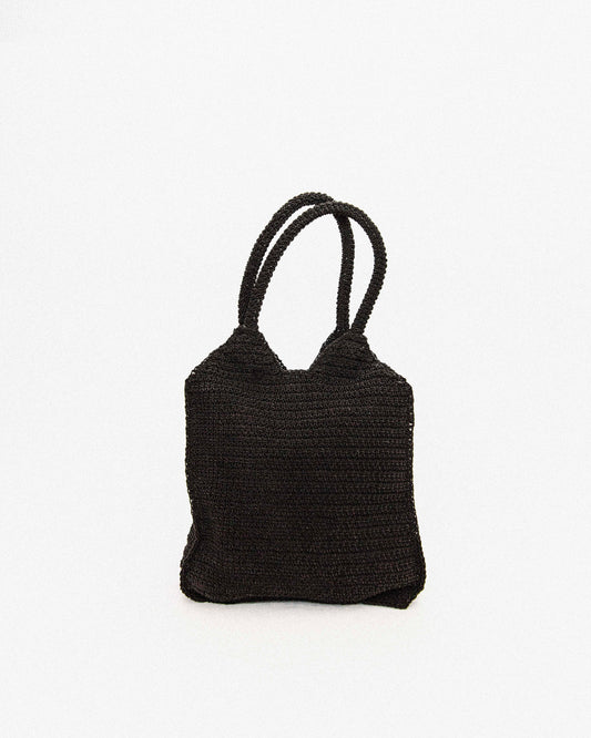 Sac à main en tricot noir