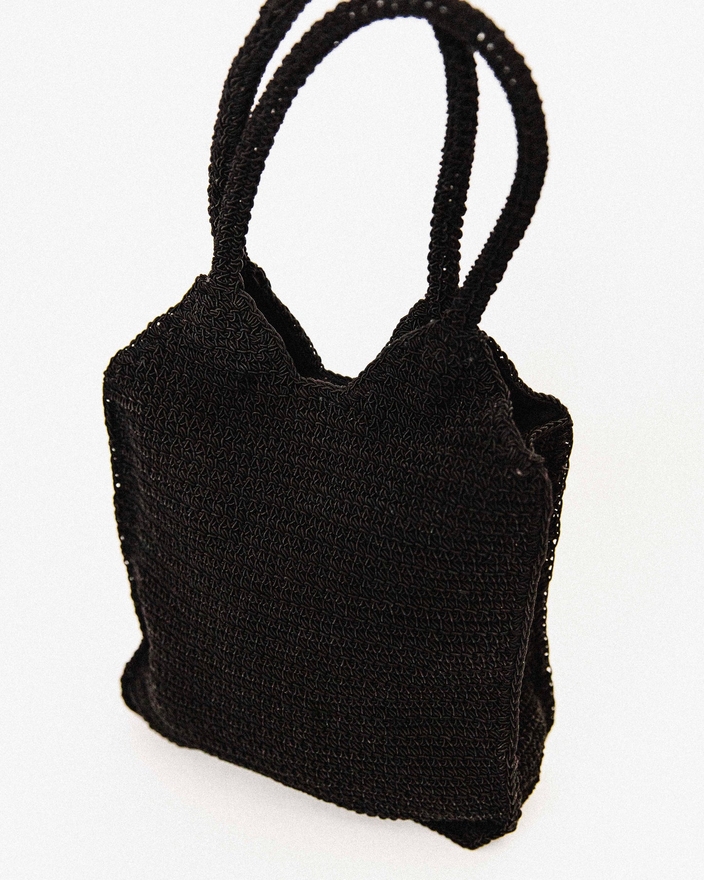 Black Knit Handbag