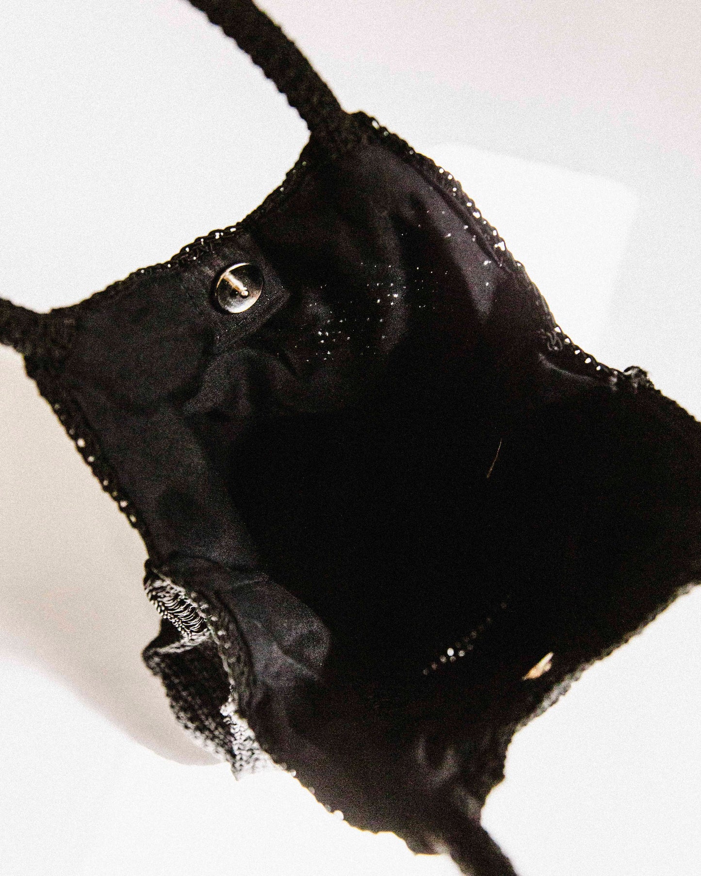 Sac à main en tricot noir